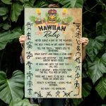 Hawaiian Rules Funny Gallery Framed Canvas Prints - Poster - Home Decor Wall Art