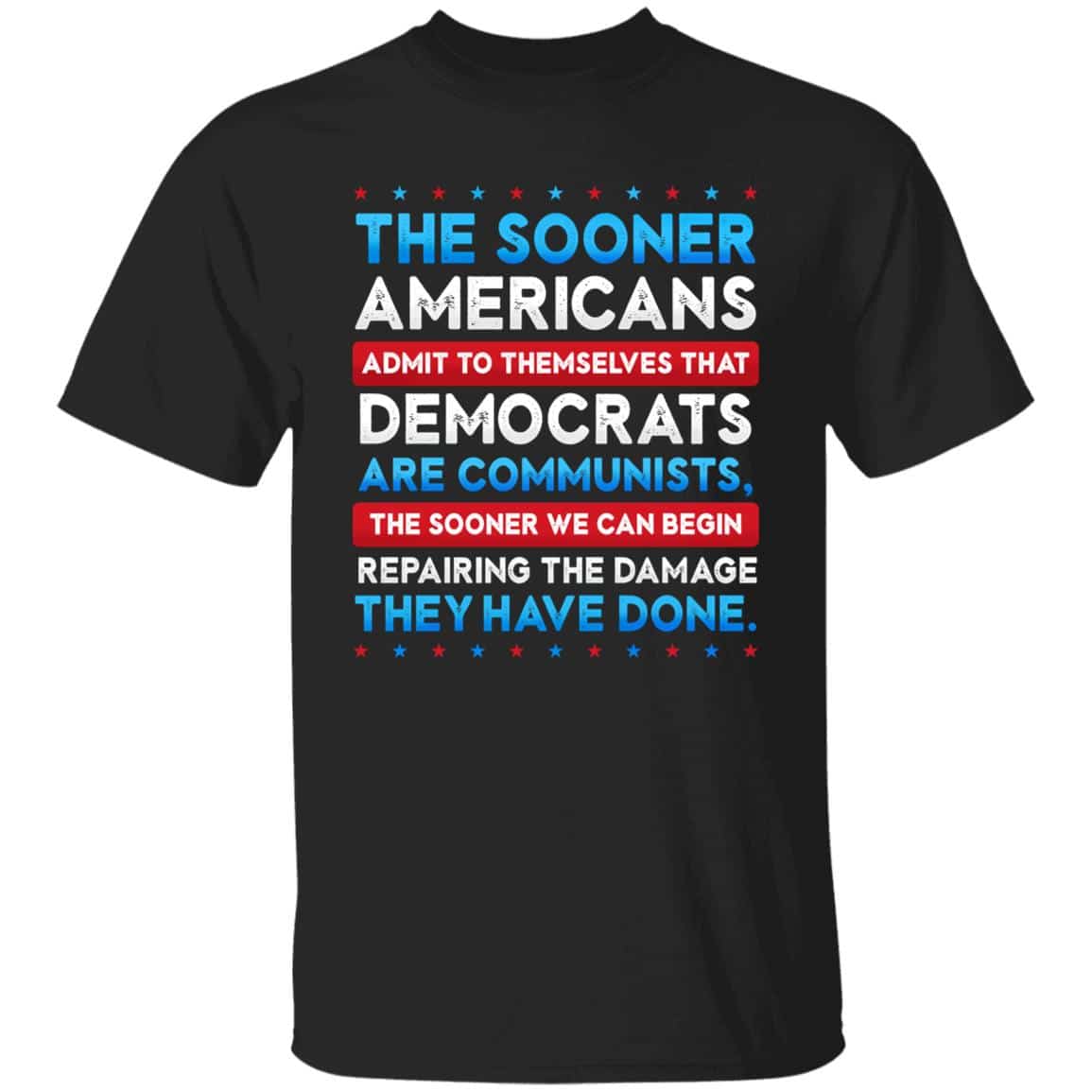 2VT. The Sooner Americans, Black, Unisex T-Shirt 2VT. The Sooner Americans, Black, Unisex T-Shirt