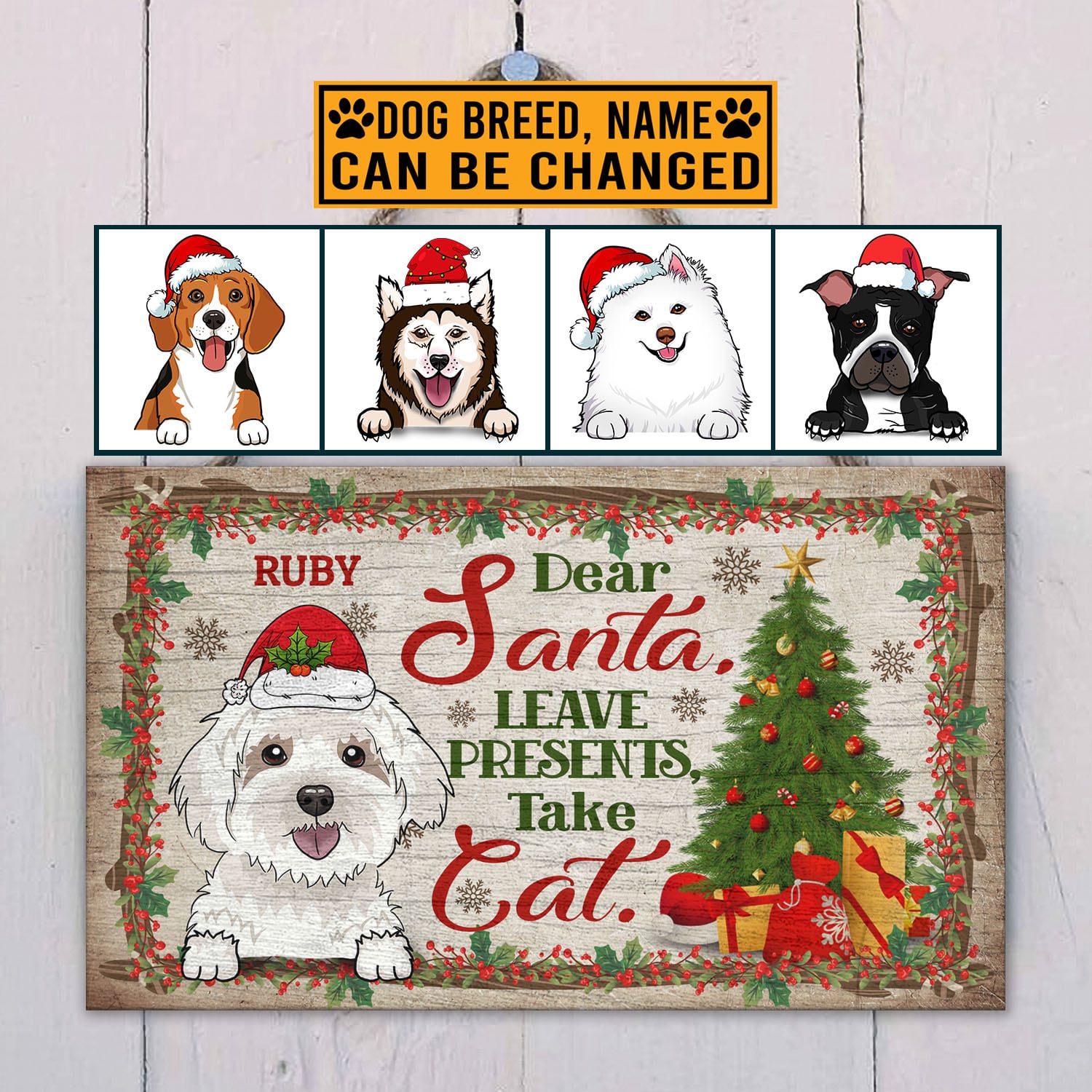 9TM. Dear Santa Leave Presents-custom 1200