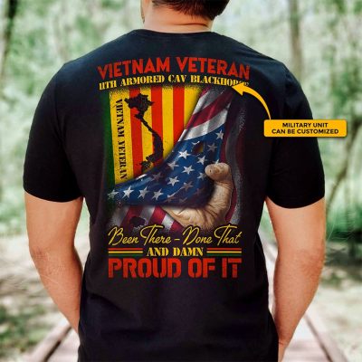 Alternative view of Personalized Vietnam Veteran Been There Done That And Damn Proud Of It Print On Back T-Shirt - Hoodie - Sweatshirt