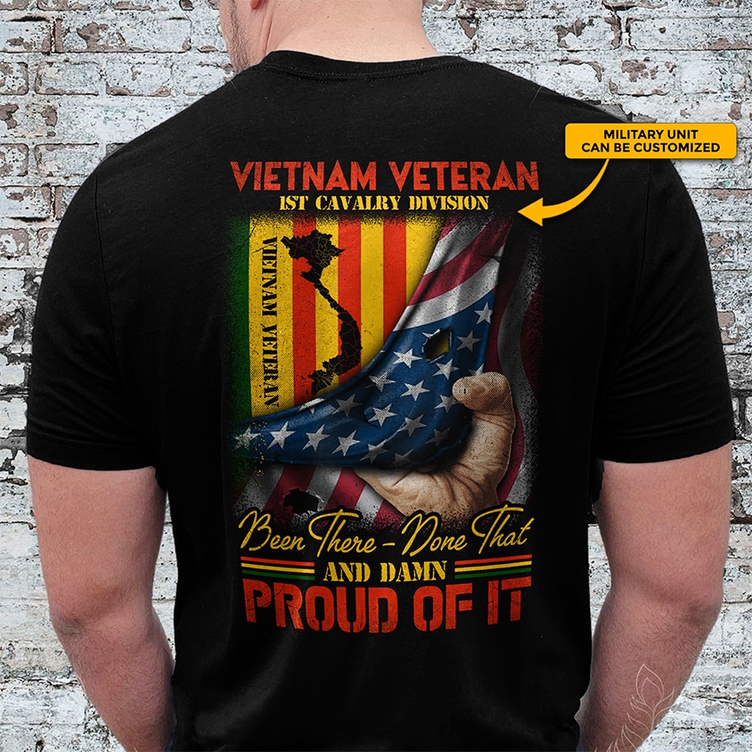 2VT. Vietnam Veteran Been There back shirt mk1
