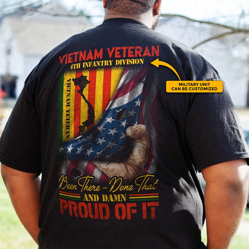 2VT. Vietnam Veteran Been There back shirt mk2