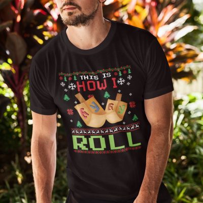 This Is How I Roll Funny Dreidel Chanukah Hanukkah T-shirt - V-neck