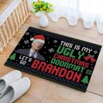 3TM. My Ugly Christmas Brandon Doormat Doormat mockup 2