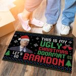 3TM. My Ugly Christmas Brandon Doormat Doormat mockup 6