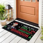3TM. My Ugly Christmas Brandon Doormat Doormat mockup 8