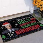 3TM. My Ugly Christmas Brandon Doormat Doormat mockup 11