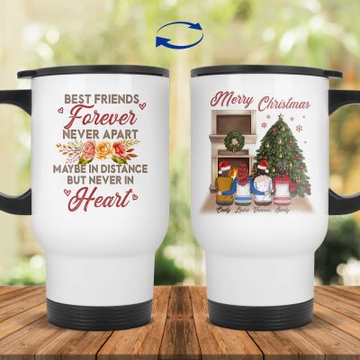 14 oz. White Travel Mug