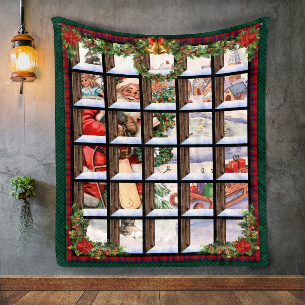 6. Christmas Glass blanket Blanket Mockup 2