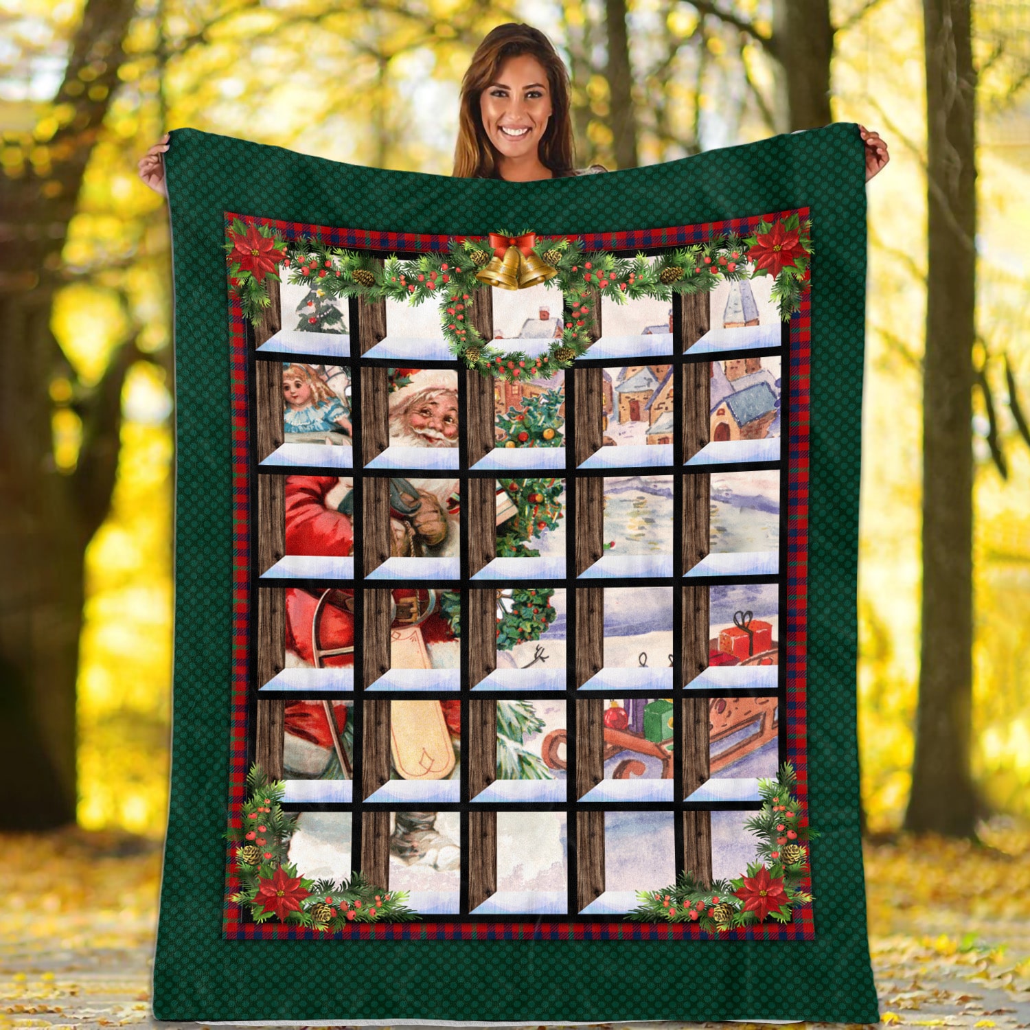 6. Christmas Glass blanket Blanket Mockup 1