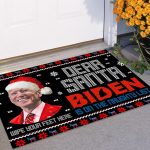 1TM UU TIEN. Dear Santa Biden Naughty (5) Doormat mockup 11