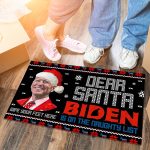 1TM UU TIEN. Dear Santa Biden Naughty (5) Doormat mockup 6