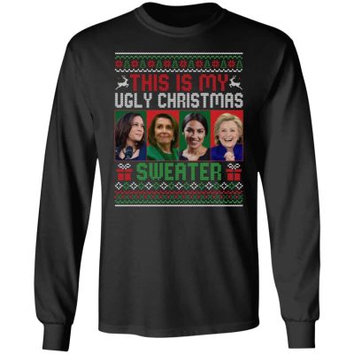 2BN uu tien. Ugly Sweater Women, Black, Long Sleeve