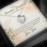 From Dad To My Beautiful Daughter On Your Wedding Day The Walk Down Forever Love Heart Pendant Necklace