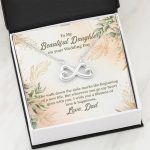 From Dad To My Beautiful Daughter On Your Wedding Day The Walk Down Infinity Heart Pendant Necklace
