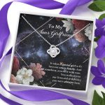 To My Sons Girlfriend It Takes A Special Girl To Fit Into Our Crazy Family Love Knot Necklace