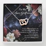 To My Sons Girlfriend It Takes A Special Girl To Fit Into Our Crazy Family Interlocking Hearts Pendant Necklace - Interlocking Hearts Necklace
