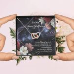 To My Sons Girlfriend It Takes A Special Girl To Fit Into Our Crazy Family Interlocking Hearts Pendant Necklace