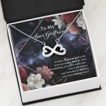 To My Sons Girlfriend It Takes A Special Girl To Fit Into Our Crazy Family Infinity Heart Pendant Necklace