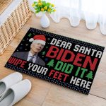 3TM. Dear Santa Biden Did It Doormat Doormat mockup 2