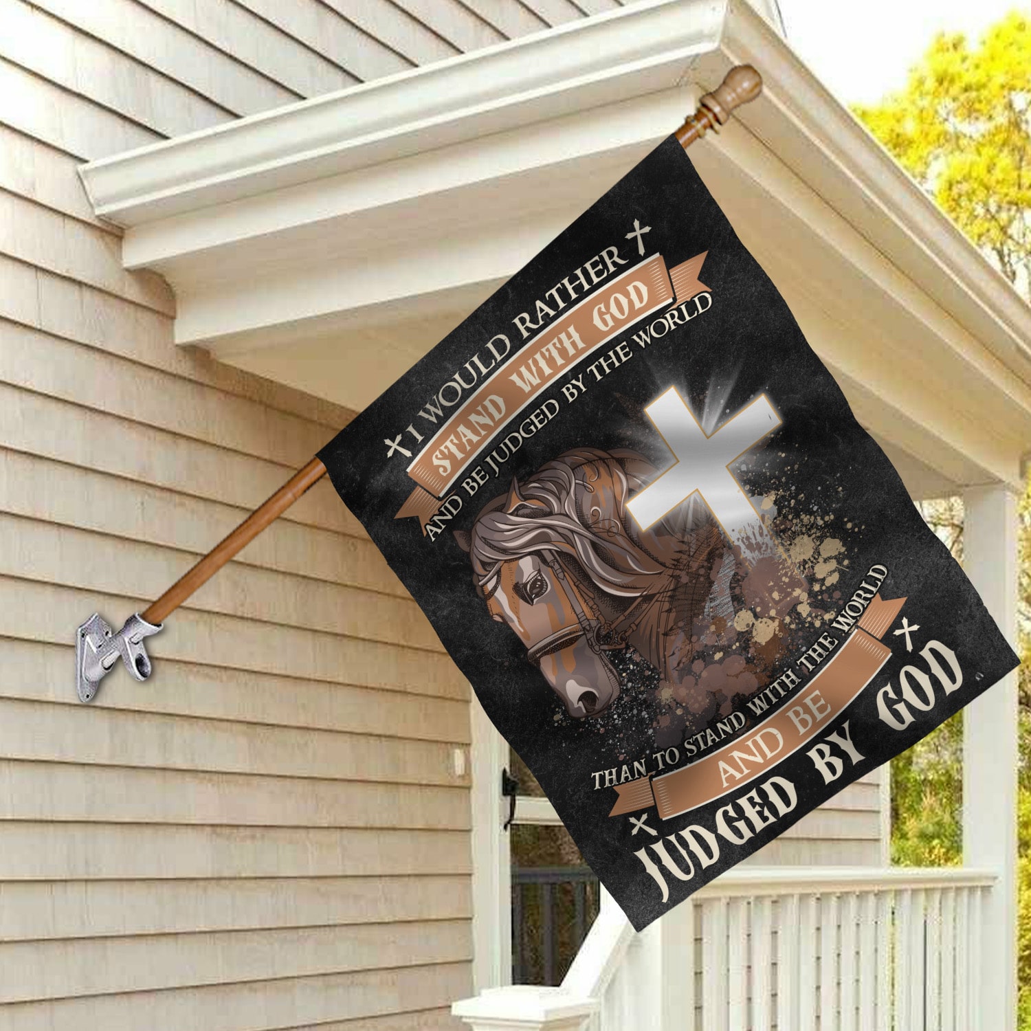 1. Stand With God(7) House Flag Mockup 2