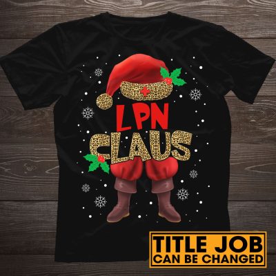 Personalized Nurse Claus Christmas T-shirt - V-neck - Christmas Gift For Nurses Women