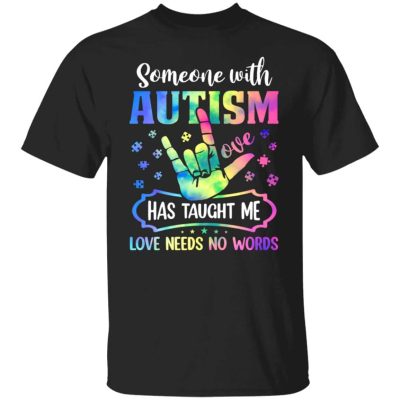 4VT. Someone With Autism, Black, Unisex T-Shirt