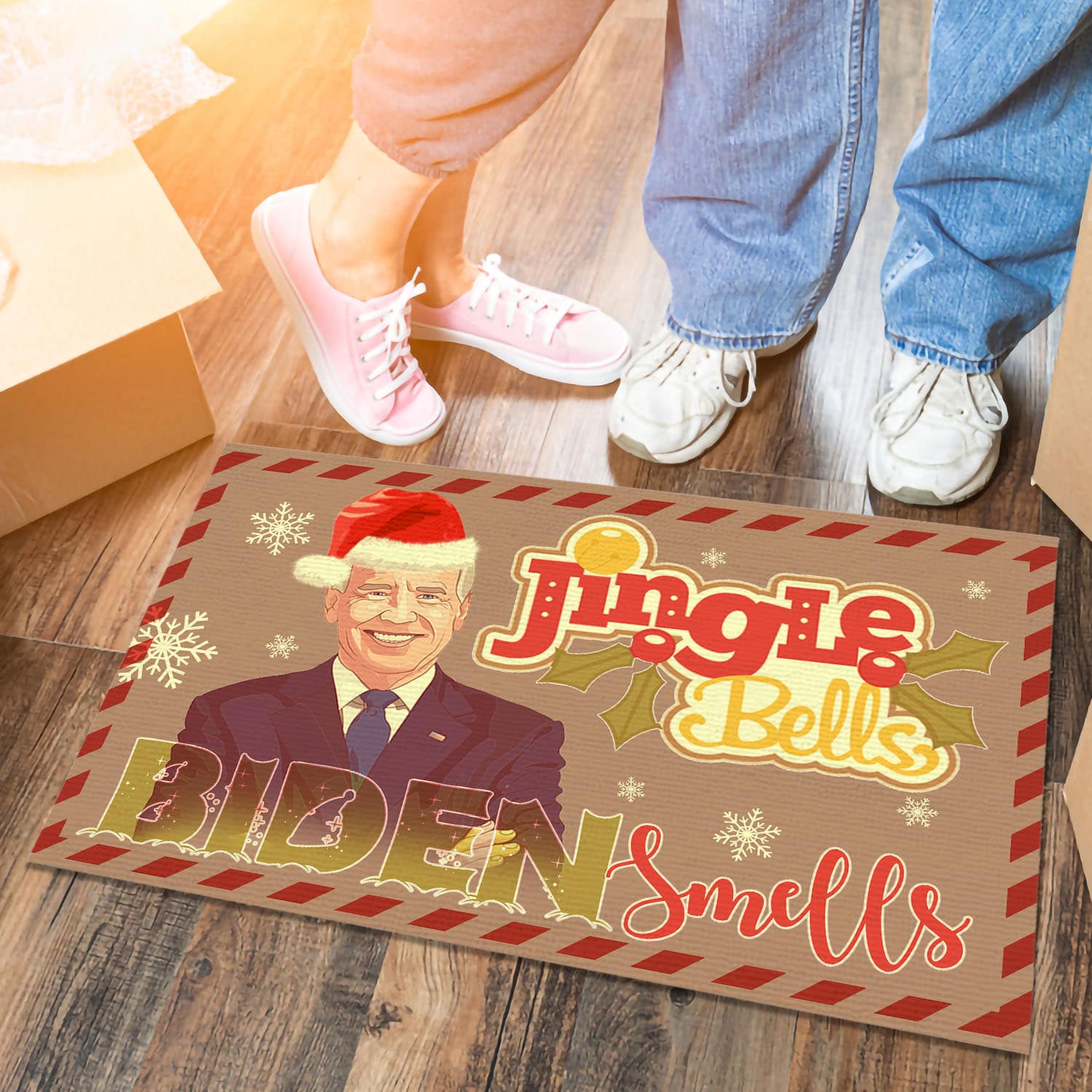 2O. Biden Smells Doormat Doormat mockup 6