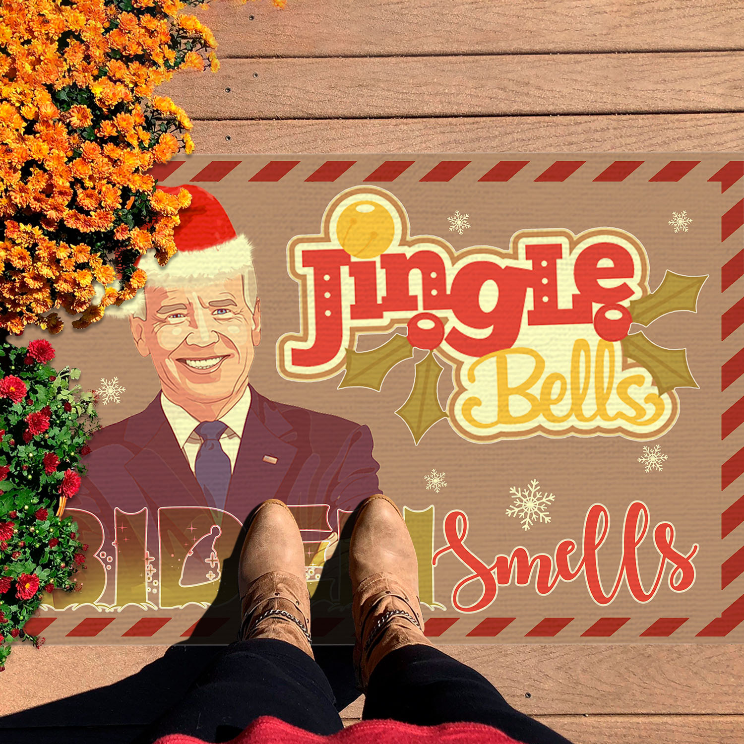 2O. Biden Smells Doormat Doormat mockup 7