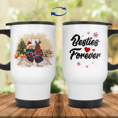 14 oz. White Travel Mug