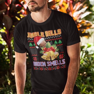 Alternative view of Jingle Bells Biden Smells Anti Biden Funny Ugly Christmas Sweater T-shirt - Hoodie - Sweatshirt