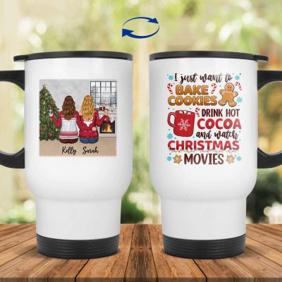 14 oz. White Travel Mug