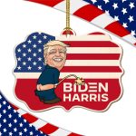 6VT. Trump Peeing Biden Harris ornament mk1