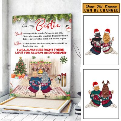 Custom Bestie Don't Lose Sight of the Wonderful Person You Are Never Give Up Canvas - Poster