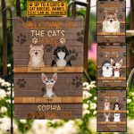 Personalized Cat Breeds Welcome To The Cats' House Outdoor House Flag - Custom Cat Lover Home Garden Flag