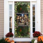 Jesus is Born Christmas New Year Eve Door Cover - Christmas Party Decorations - Holiday Door Covers