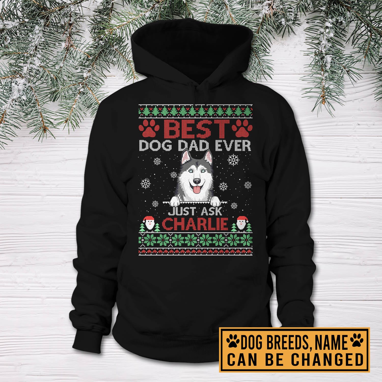 1VT. Best Dog Dad Ever Ugly hoodie mk1