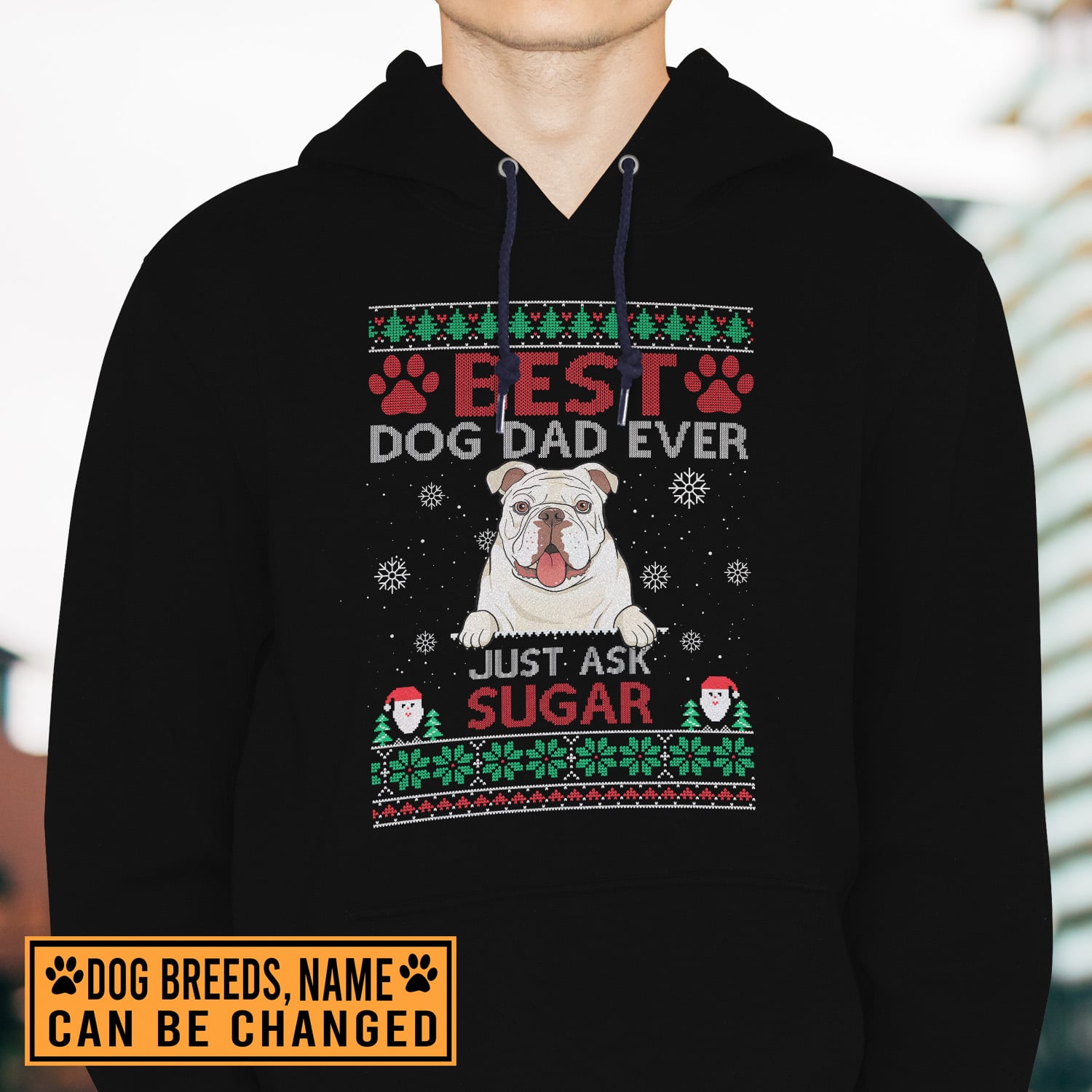 1VT. Best Dog Dad Ever Ugly hoodie mk2