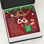 Bestie Don't Lose Sight of the Wonderful Person You Are Never Give Up Infinity Heart Pendant Necklace Bestie Don't Lose Sight of the Wonderful Person You Are Never Give Up Infinity Heart Pendant Necklace