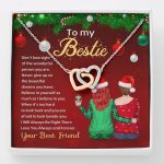 Bestie Don't Lose Sight of the Wonderful Person You Are Never Give Up Interlocking Hearts Pendant Necklace - Interlocking Hearts Necklace Bestie Don't Lose Sight of the Wonderful Person You Are Never Give Up Interlocking Hearts Pendant Necklace - Interlocking Hearts Necklace
