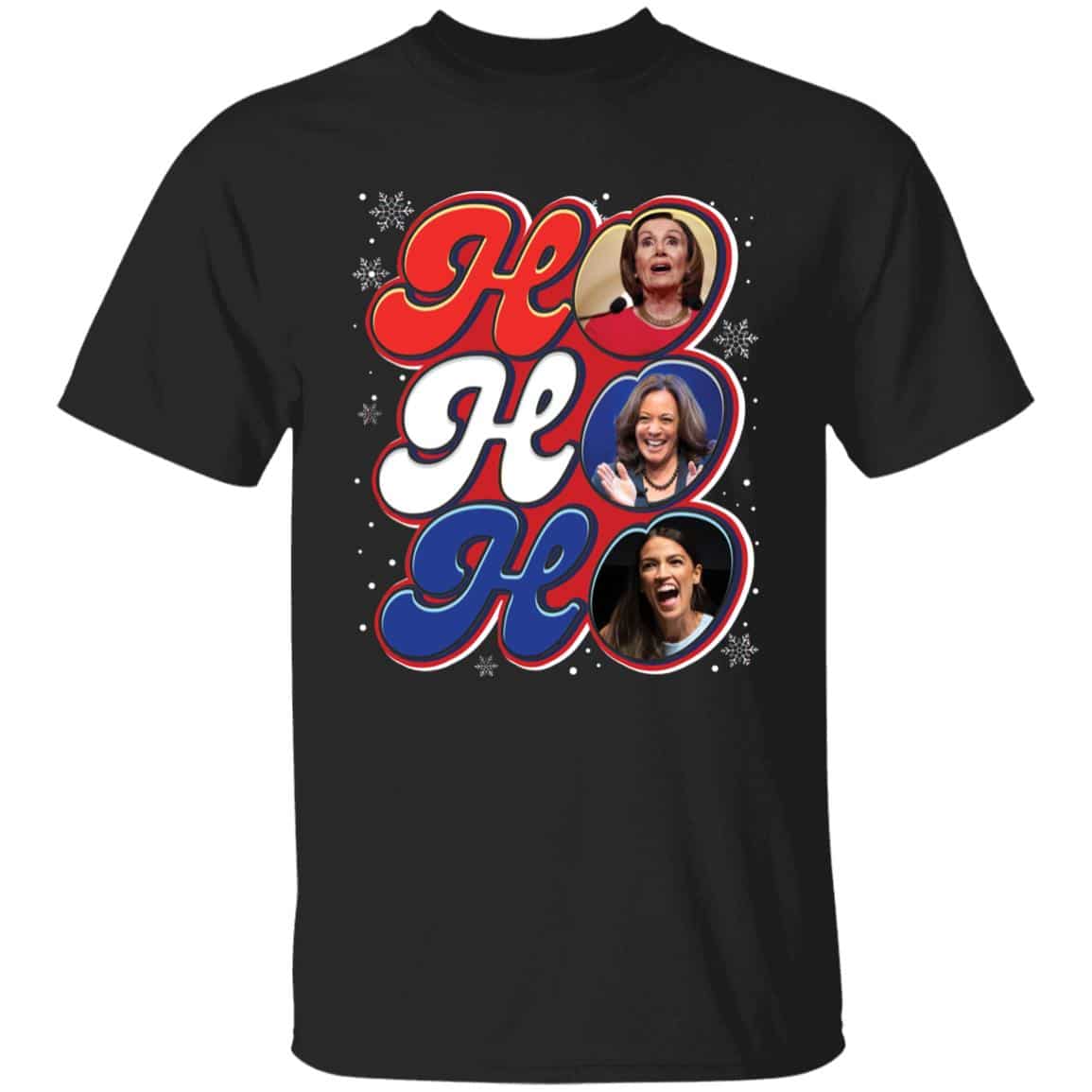 1VT. Ho Ho Ho Nancy Kamala Cortez, Black, Unisex T-Shirt 1VT. Ho Ho Ho Nancy Kamala Cortez, Black, Unisex T-Shirt