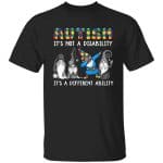 2VT. Gnome Autism Different Ability, Black, Unisex T-Shirt 2VT. Gnome Autism Different Ability, Black, Unisex T-Shirt
