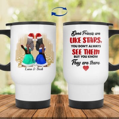 14 oz. White Travel Mug