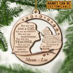 Personalized Name You Are Not Just A Cat Custom Shaped Christmas Ornament - Cat Lover Christmas Gifts