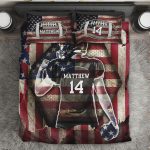 9VT. US Football Bedding Set (Sample Design 2) Bedding Set Mockup 7