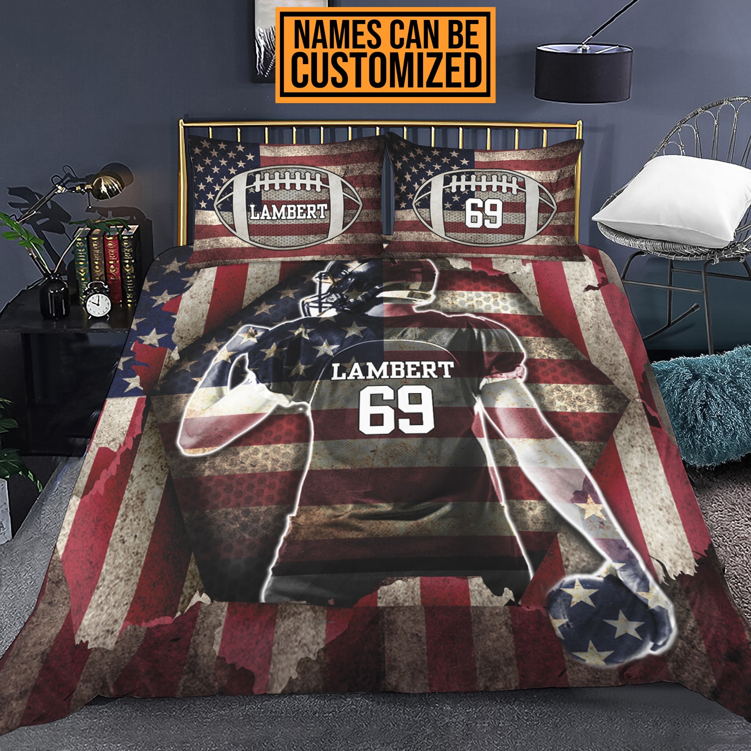 9VT. US Football Bedding Set mk3