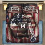 9VT. US Football Bedding Set (Sample Design 2) Bedding Set Mockup 8
