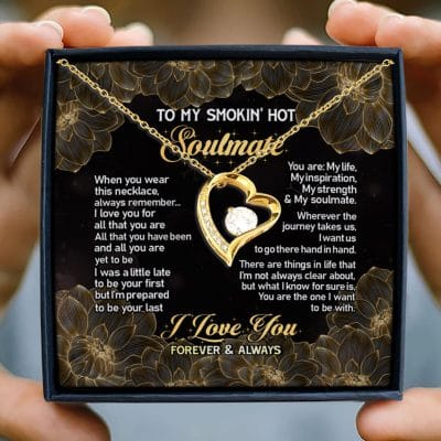 Alternative view of To My Smokin' Hot Soulmate When You Wear This Necklace I Love You Forever Love Heart Pendant Necklace