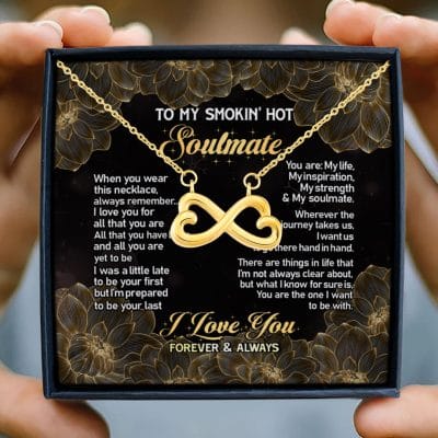 Alternative view of To My Smokin' Hot Soulmate When You Wear This Necklace I Love You Infinity Heart Pendant Necklace