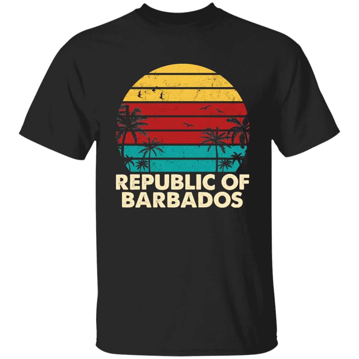 Republic of Barbados 1, Black, Unisex T-Shirt